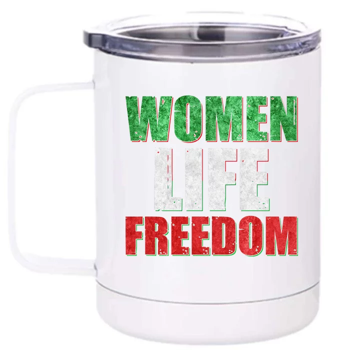 Women Life Freedom Mahsa Amini Rise With The Women Of Iran Front & Back 12oz Stainless Steel Tumbler Cup