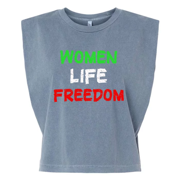 Women Life Freedom Vintage Design Garment-Dyed Women's Muscle Tee