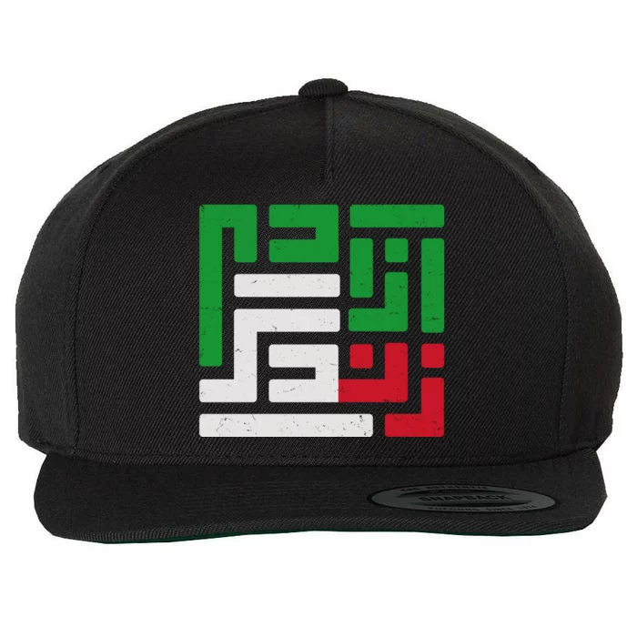 Woman Life Freedom Rise With The Women Of Iran Symbol Mahsa Amini Wool Snapback Cap