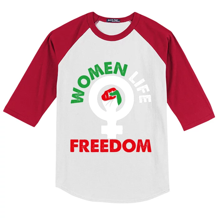 Women Life Freedom IranIran Kids Colorblock Raglan Jersey