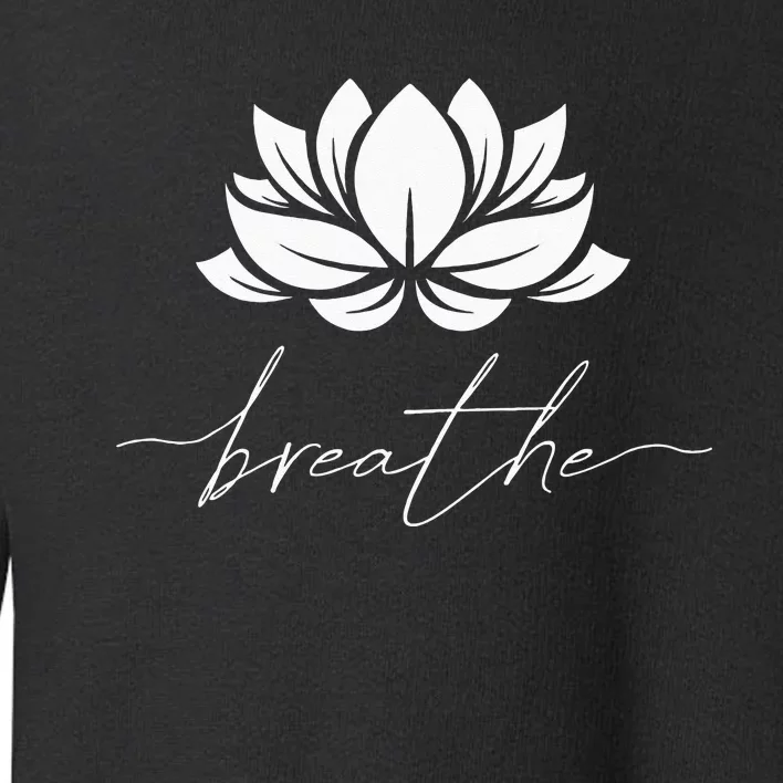 Womens Lotus Flower Line Art Summer Breathe Meditation Yoga Blossom Toddler Sweatshirt