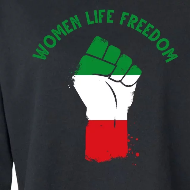 Women Life Freedom Cropped Pullover Crew