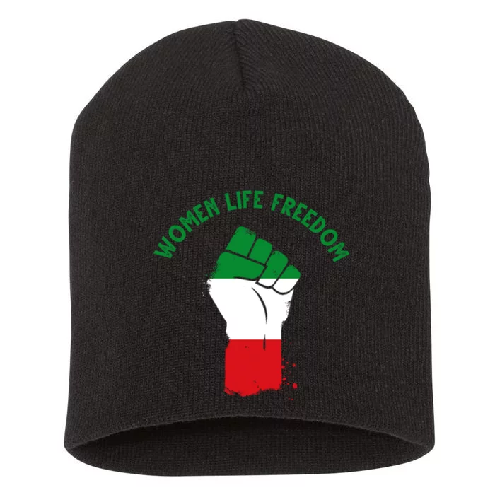 Women Life Freedom Short Acrylic Beanie