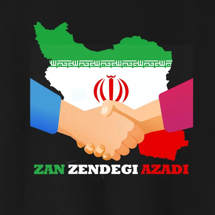 Woman Life Freedom Iran Zan Zendegi Azadi Persian Support Women's Crop Top Tee