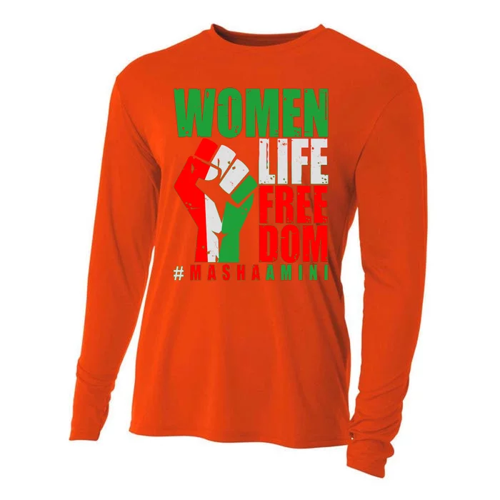 Women Life Freedom #Masha Amini Women Of Iran Cooling Performance Long Sleeve Crew