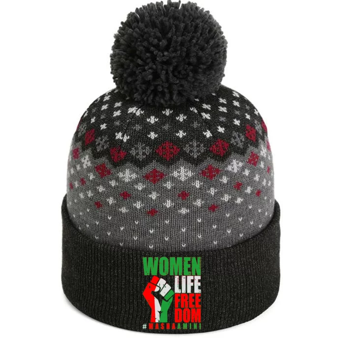 Women Life Freedom #Masha Amini Women Of Iran The Baniff Cuffed Pom Beanie