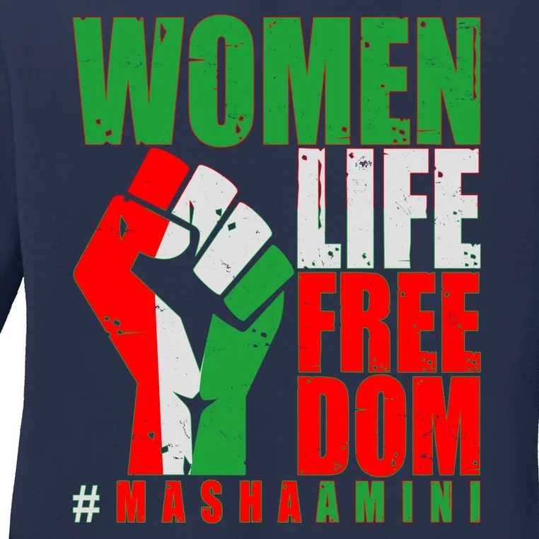 Women Life Freedom #Masha Amini Women Of Iran Ladies Long Sleeve Shirt