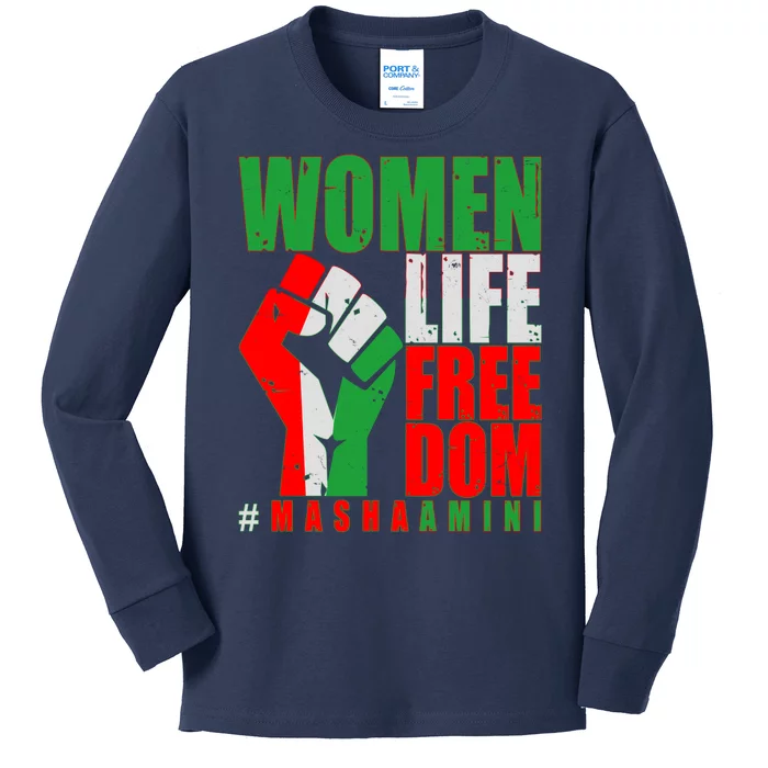 Women Life Freedom #Masha Amini Women Of Iran Kids Long Sleeve Shirt