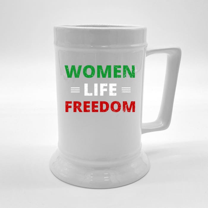 Wo Life Freedom Gift Zan Zendegi Azadi Iran Great Gift Front & Back Beer Stein