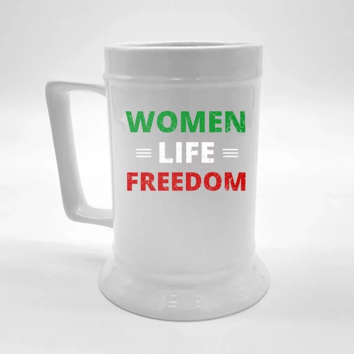 Wo Life Freedom Gift Zan Zendegi Azadi Iran Great Gift Front & Back Beer Stein