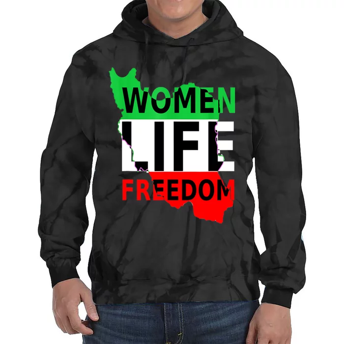 Women Life Freedom Pullover Tie Dye Hoodie