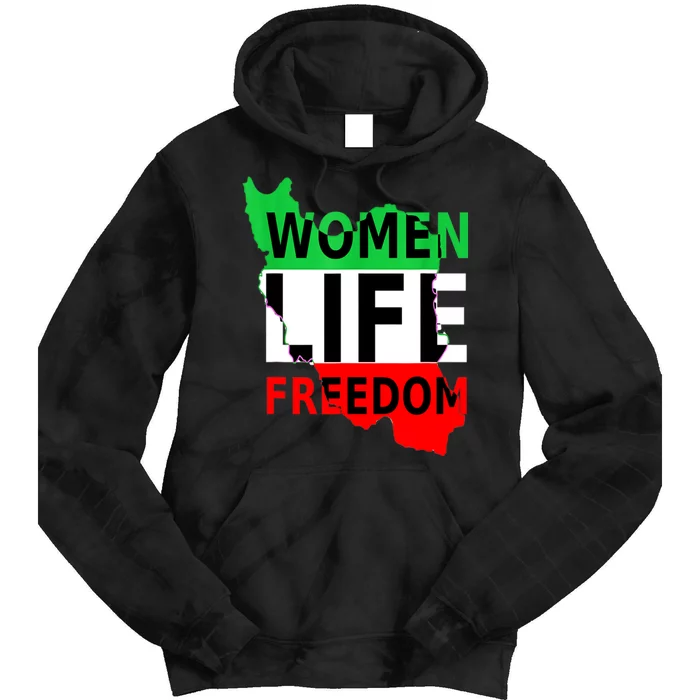 Women Life Freedom Pullover Tie Dye Hoodie