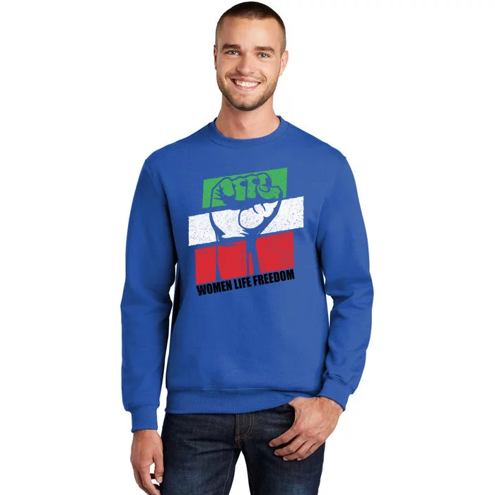 Wo Life Freedom Support Iran Flag Cute Gift Tall Sweatshirt