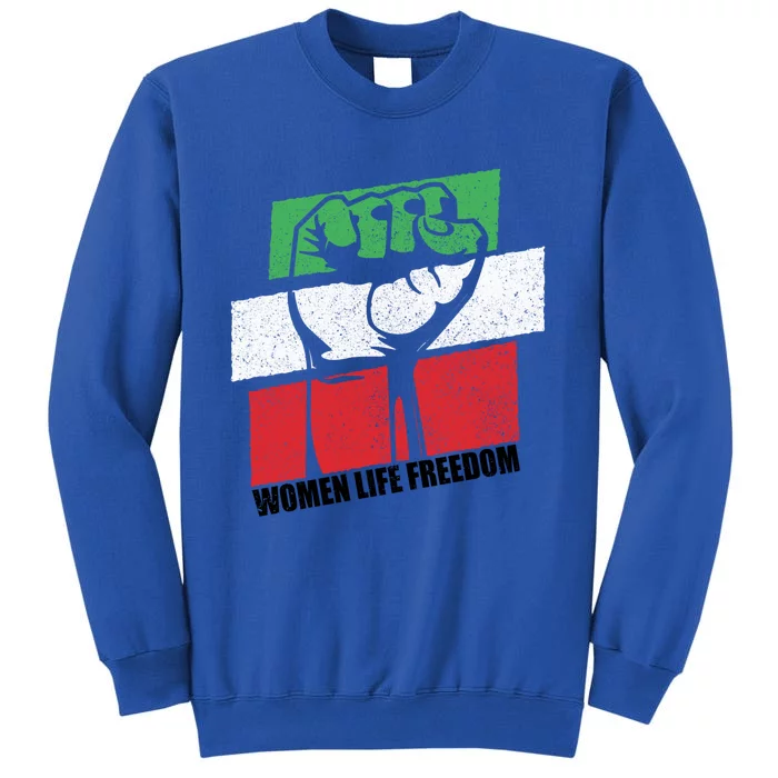 Wo Life Freedom Support Iran Flag Cute Gift Tall Sweatshirt