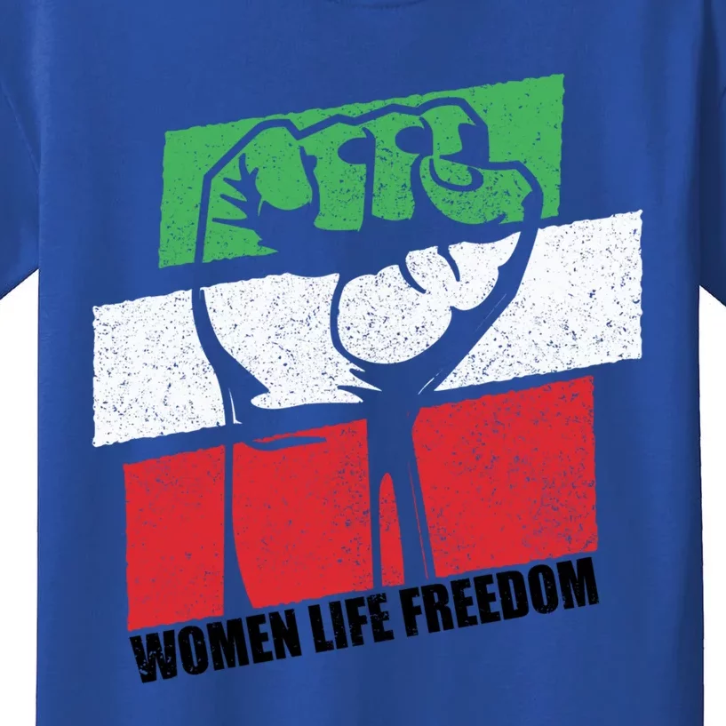 Wo Life Freedom Support Iran Flag Cute Gift Kids T-Shirt