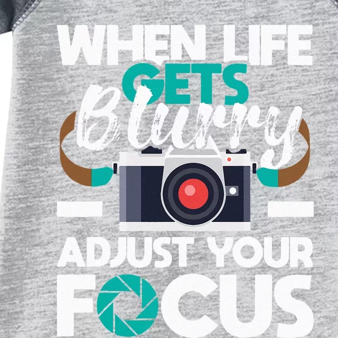 When Life Gets Blurry Photographer Camera Photography Infant Baby Jersey Bodysuit