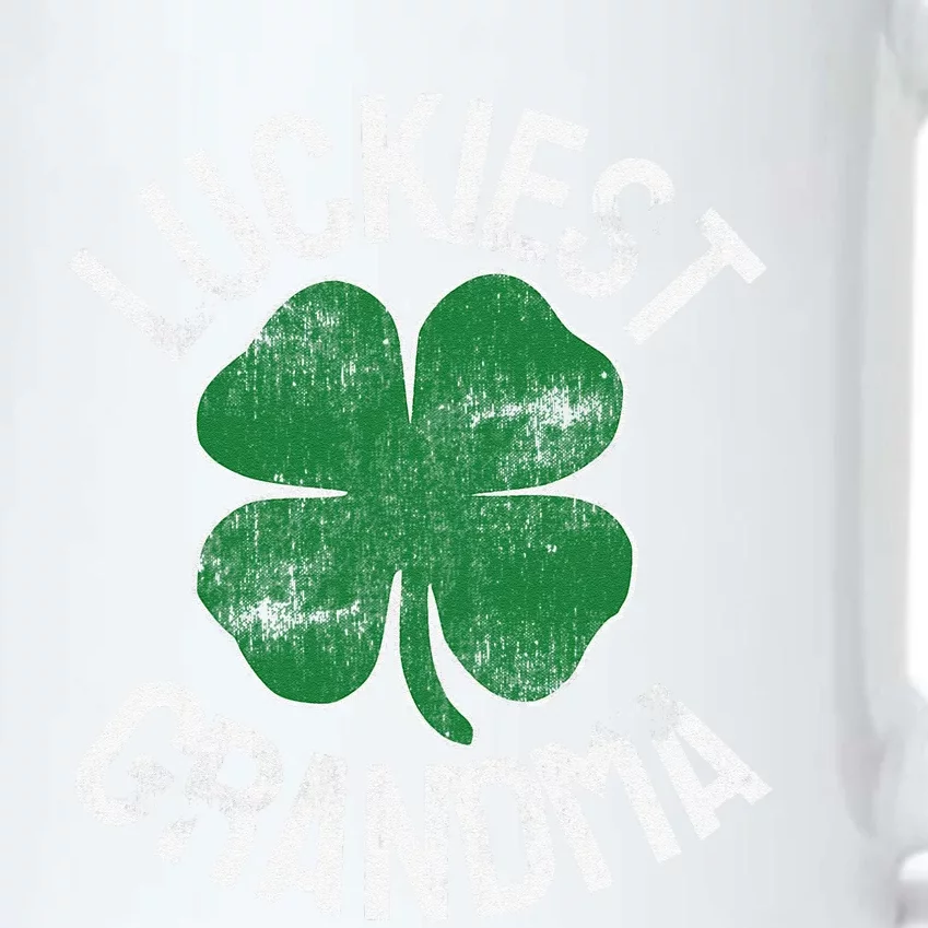 Womens Luckiest Grandma St. Patrick's Day Shamrock Saint Paddy's Black Color Changing Mug