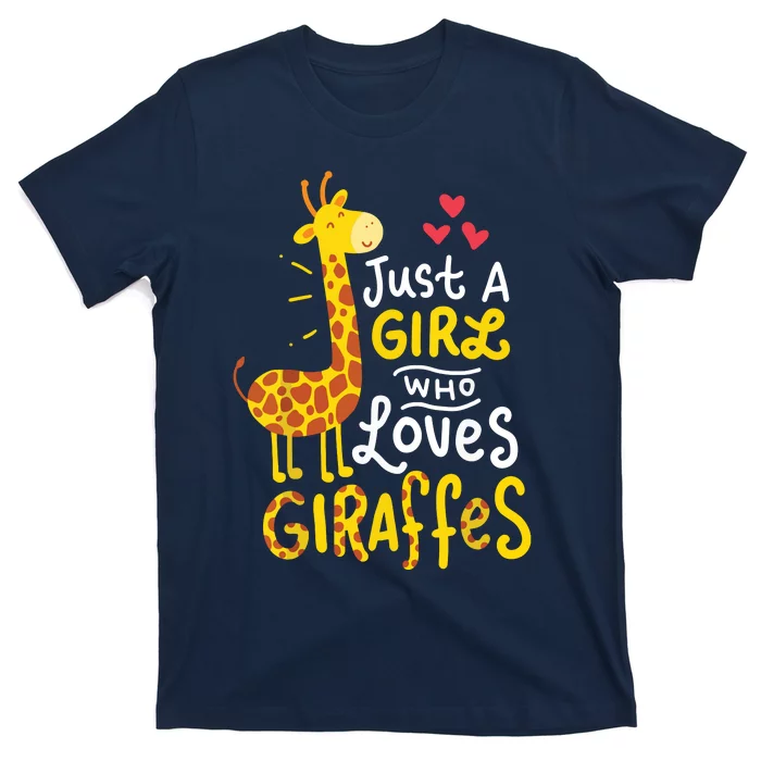 Who Loves Giraffes Cute Giraffe Lover T-Shirt