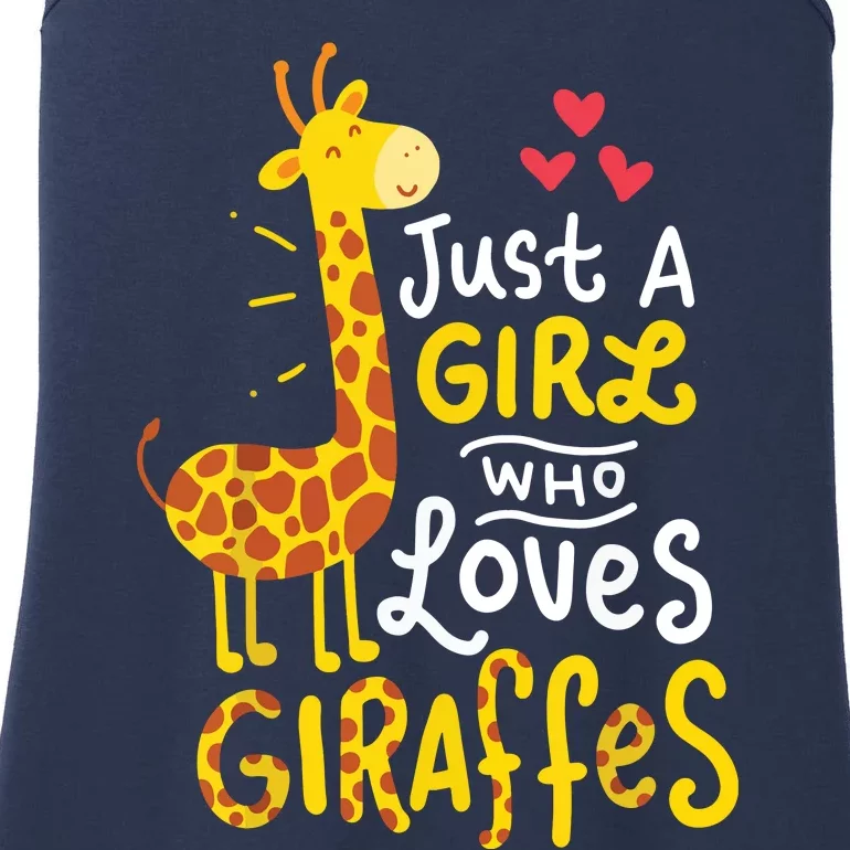 Who Loves Giraffes Cute Giraffe Lover Ladies Essential Tank