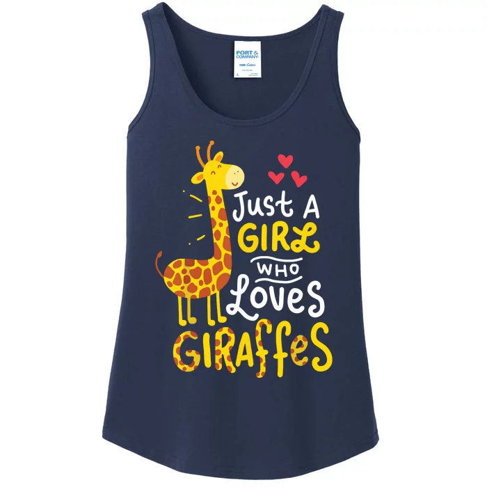 Who Loves Giraffes Cute Giraffe Lover Ladies Essential Tank