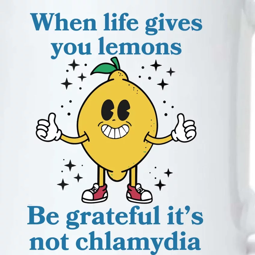 When Life Gives You Lemons Be Grateful ItS Not Chlamydia Black Color Changing Mug