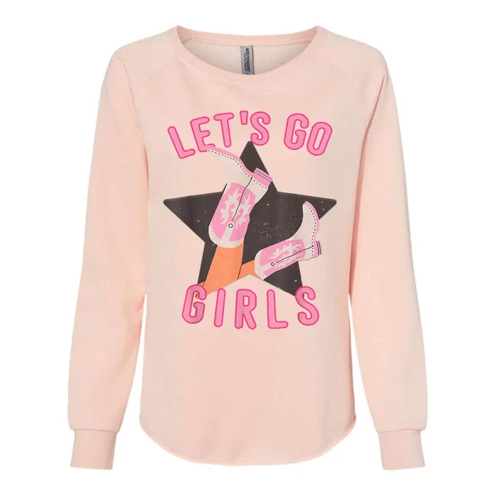 Western Lets Go Girl Bridal Bachelorette Party Matching Womens California Wash Sweatshirt