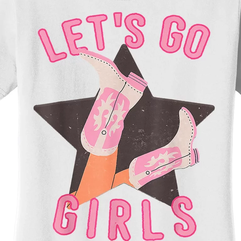 Western Lets Go Girl Bridal Bachelorette Party Matching Women's T-Shirt