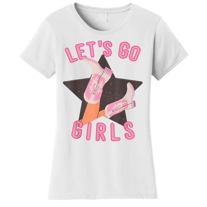 Western Lets Go Girl Bridal Bachelorette Party Matching Women's T-Shirt