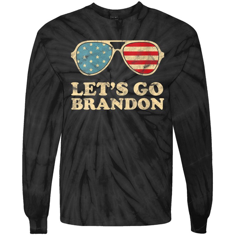 Womens Let's Go Brandon Tie-Dye Long Sleeve Shirt