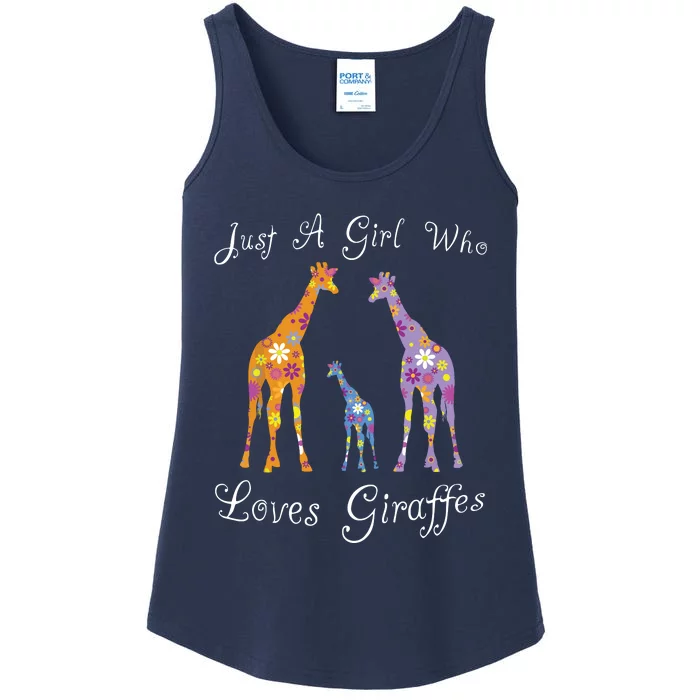 Who Loves Giraffes Funny Cute Giraffes Ladies Essential Tank