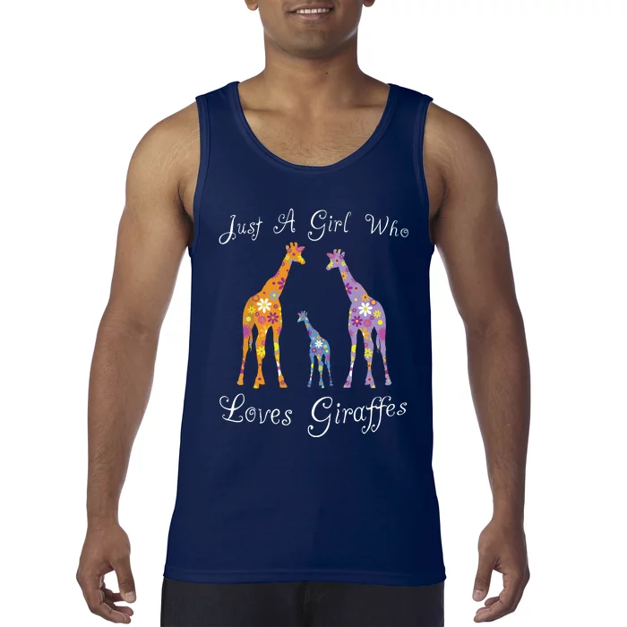 Who Loves Giraffes Funny Cute Giraffes Tank Top