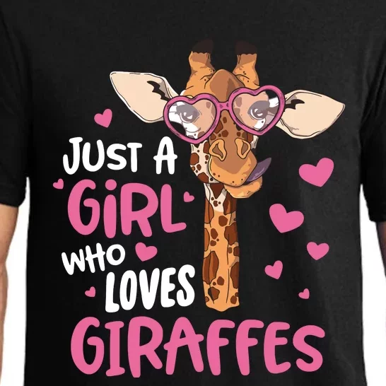 Who Loves Giraffes Cute Giraffe Lover Pajama Set