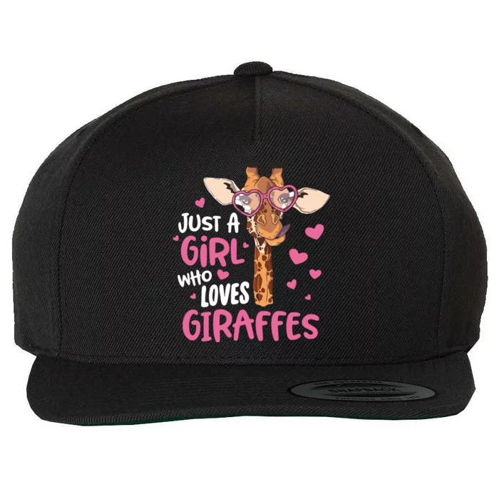 Who Loves Giraffes Cute Giraffe Lover Wool Snapback Cap