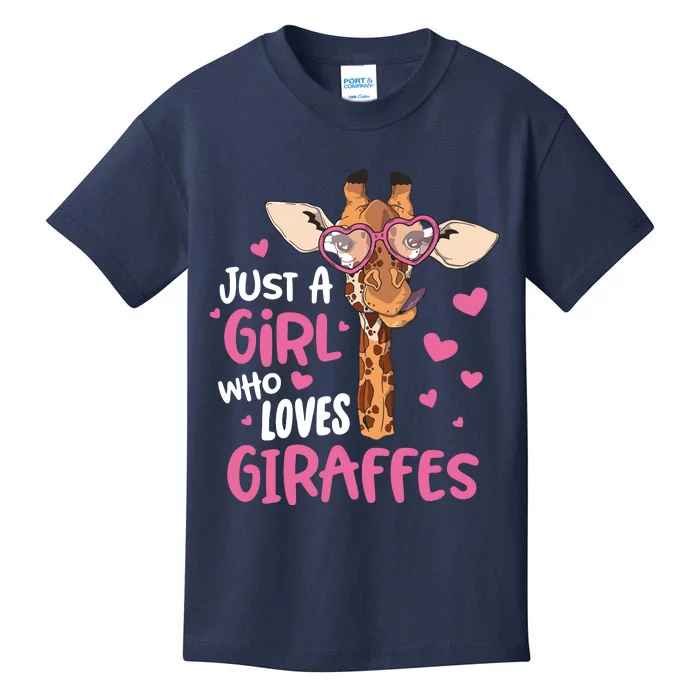 Who Loves Giraffes Cute Giraffe Lover Kids T-Shirt