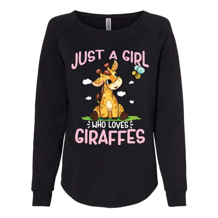 Who Loves Giraffe, Cute Giraffe Womens California Wash Sweatshirt