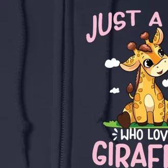 Who Loves Giraffe, Cute Giraffe Full Zip Hoodie