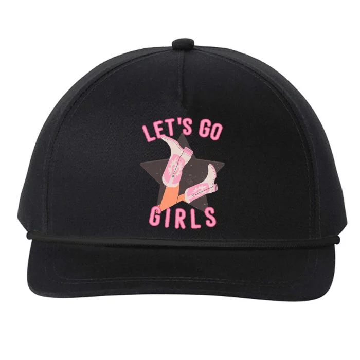 Western Let's Go Bridal Bachelorette Party Matching Snapback Five-Panel Rope Hat