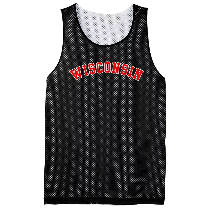 Wisconsin Lover Gift Mesh Reversible Basketball Jersey Tank