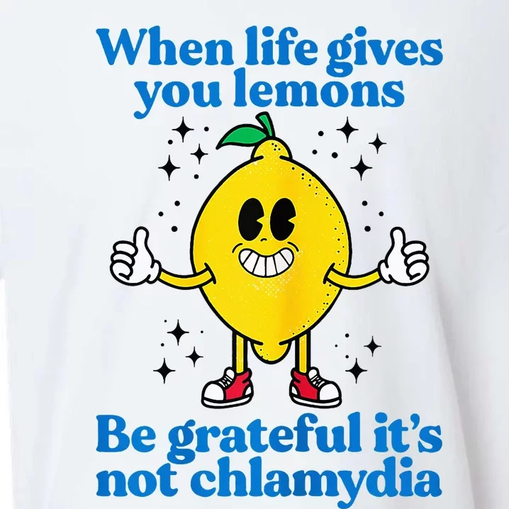 When Life Gives You Lemons Be Grateful ItS Not Chlamydia Sueded Cloud Jersey T-Shirt