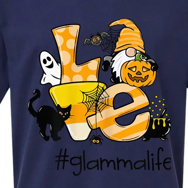 Wo Love Glamma Life Gnome Pumpkin Halloween Costume Sueded Cloud Jersey T-Shirt