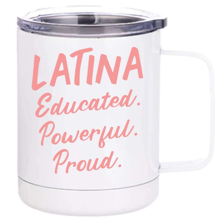 Womens Latina Graphic Cinco De Mayo 5th Of May Sombrero Taco Mexico Front & Back 12oz Stainless Steel Tumbler Cup