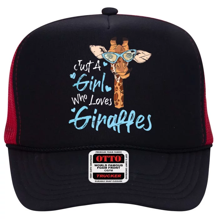 Who Loves Giraffe, Giraffe Africa Lover Animal Safari High Crown Mesh Trucker Hat