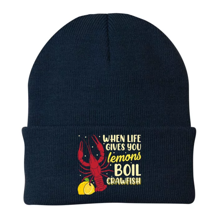 When Lifes Gives You Lemons Boil Crawfish Season Gift Knit Cap Winter Beanie