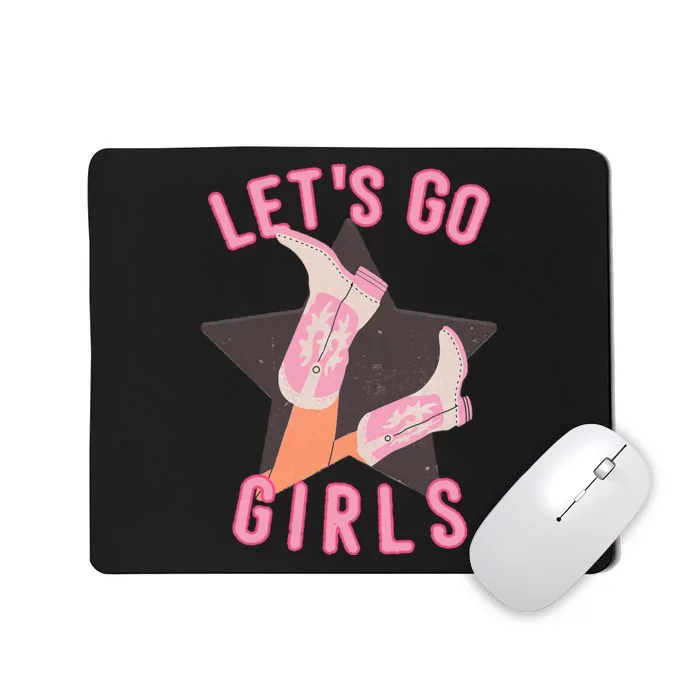 Western Lets Go Girl Bridal Bachelorette Party Matching Mousepad