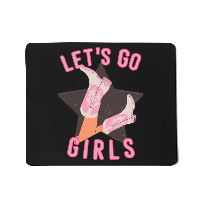 Western Lets Go Girl Bridal Bachelorette Party Matching Mousepad