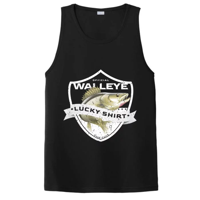 Walleye Lucky Gift Funny Accessories To Walleye Fishing Gift Performance Tank