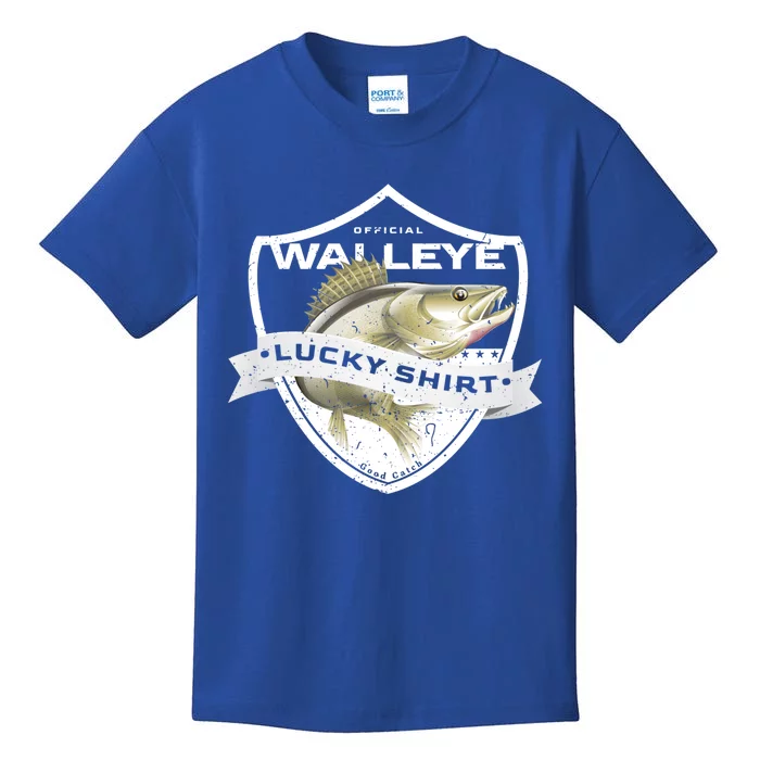 Walleye Lucky Gift Funny Accessories To Walleye Fishing Gift Kids T-Shirt