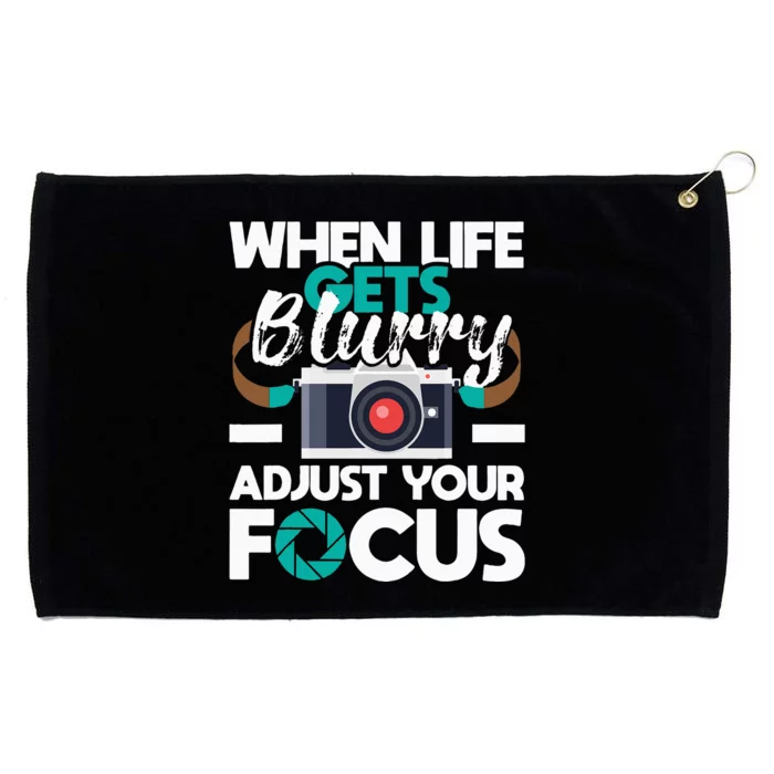 When Life Gets Blurry Photographer Camera Photography Grommeted Golf Towel