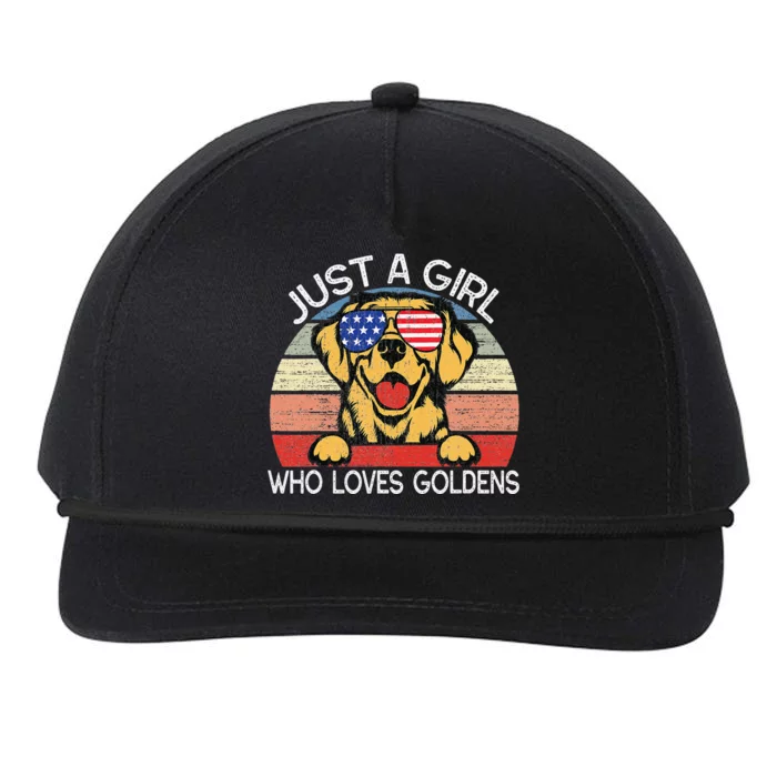 Who Loves Golden Retrievers for Snapback Five-Panel Rope Hat