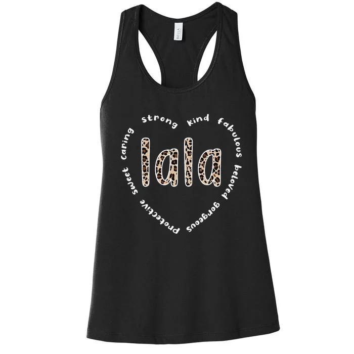 Womens Lala Heart Lala Grandmother Appreciation Lala Grandma Women's Racerback Tank